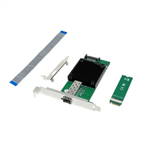 A51I Server Network Card M.2 B+M KEY 8-Channel Single-Port 10GbE SFP Ethernet NIC Network Card for Win10 FreeBSD Linux System