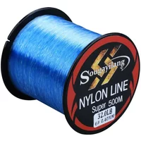 Sougayilang 1-8# 500M Nylon Fishing Line 4 Strands Nylon Fishing Line 11.0-36.3LB Fishing Line Smooth Pesca