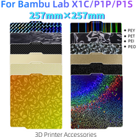 Build Plate For Bambu Lab X1 P1P A1 Bed PEI Sheet Smooth Pei Textured Pei Sheet 257x257 Bamboo Lab X1c Bambulabs P1s A1 Plate