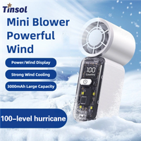 TINSOL Mini high-speed small fan, portable handheld pocket fan, rechargeable, strong wind, small high-speed mini fan