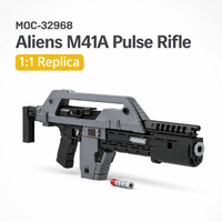 MOC 2296PCS Sci-Fi Movie Pulse Rifle 1:1 Replica Military Building Blocks High Tech Weapons Advanced Building Sets Adult Fun Toy