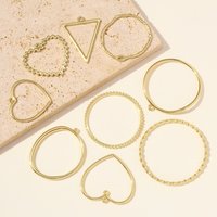 10pcs/lot Irregular Round Heart Gold Plated DIY Charm Women High Polished Geometry Circle Pendant Necklace Earring Make Jewelry