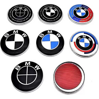 45MM Car Steering Wheel Stickers Styling Decorate Decal For BMW M Power Motorsport Emblem Badge Decals Auto Interior Accessories