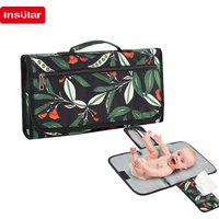 INSULAR Baby Diaper Changing Pad Infant Nappy Cushion Mattress Mat Travel Foldable Washable Waterproof Reusable Outdoor 3 Layers