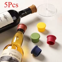 Food Home Flexible Bar Glass Stoper Grade Cocktail 5Pcs Accessories Cork Bottle Seal Drinkware Barware Durable Beer Kitchen