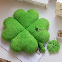 1PC 10/40cm Soft Four-leaf Clover Plush Pillow Toy Lifelike Plant Clover Mat Cute Plush Pendant Doll for Home Decoration Gift
