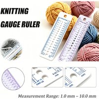 1-10mm Knitting Accessories Needle Gauge Inch Sewing Ruler Tool CM Measure Sewing Tools Crochet Tools