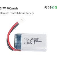 3.7V 400mAh 752035 35C Drone Battery for X4 H107 H31 KY101 E33C E33 U816A V252 H6C RC Quadcopter Model Aircraft Accessories