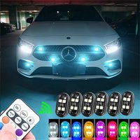 2/4/6pcs USB Rechargable Wireless Warning Light For Aircraft Airplane Helicopter RGB Led Strobe lights Motorcycle LED Flash Lamp