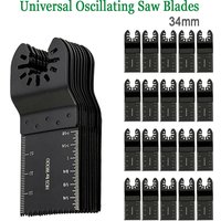 34mm Universal Saw Blade Set Oscillating Multi Tool Straight Scale Multitools Cutting Wood Saw Blades For Fein Multimaster Power