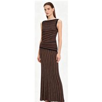 High-End Knitted Sleeveless Vest Top And Skirt Set Shiny Thread Slim Fit Summer Fashion Women's Two-Piece Suit Heavy Work