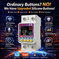 RMshebei Smart Life Circuit Breaker Tuya Voltage relay 220v wifi Over Current Leakage Protection timer mcb 63A Power meter 110v