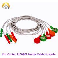 Holter Cable 5 Leads For Contec TLC9803 3 Channel 24 Hours Holter Recorder Dynamic ECG Monitor Device