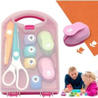 An 8-piece creative hole punch set perfect for DIY scrapbooking and birthday cards. Fixed patterns and random colors available.