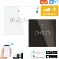 Tuya WIFI Smart Dimmer Switch LED Touch Wall Light Switch Smart Life APP Voice Control Lamp Switch Work with Alexa Google Home