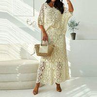 Summer Crochet Jacquard Suits White Sexy Embroidery Flower Hollow Out Sets Women Spring V Neck Top Pullover & Long Skirts Outfit