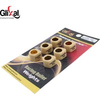 Glixal 16x13mm High Performance Racing Sliding Roller Weights, Polygon Variator Sliders 139QMB GY6 49cc 50cc 80cc 100cc Scooter