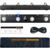 Clavier MIDI sans fil M-VAVE Chocolate Plus Pro avec 4 boutons et pédale de commande, compatible avec les interfaces hôtes MIDI.