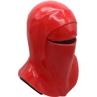 Red Hood Full Head Latex Royal Guard Helmet with Mesh Eye, Game Cosplay, Halloween Costume, Party Mask Props