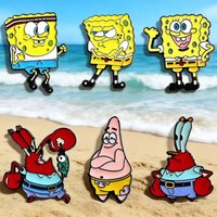 6 PCS Cute Character Enamel Pins – Funny Cartoon Brooches for Backpack Decor, Birthday Gifts for Kids & Anime Lovers