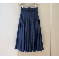 100%Cotton Denim Long Skirts 2025 Summer Fashion Style Women High Waist Belt Deco Sexy Casual Long Maxi Blue Jeans Skirt Wear