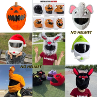 Motorcycle Helmet Cartoons Plush Helmet Protective Cover Helmet Full Face Covers For Outdoor Fun Personalized Helmets Christmas