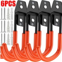 AliExpress NONE Garage Hooks with Anti-Slip Coating Heavy Duty Wall Mount Clothes Hangers Garden Tools Storage J Hook for Hanging Bike Hose