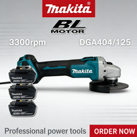 Original Makita DGA404 125mm Brushless Cordless Angle Grinder 18V Lithium Battery Powered for Cutting Polishing Grinding Durable