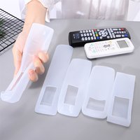 Universal Dustproof Anti-fall Storage Bag Portable Silicone Air Condition Control Case TV Remote Control Cover Transparent Case
