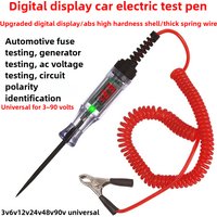 Automotive Test Pen LED Test Light Digital Display 12V 24V 70V Car Repair Circuit Fuse Tester Voltage Tester