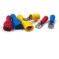 50PCS(25 Set) FDD/MDD 6.3mm Terminal Female+Male Spade Insulated Electrical Crimp Terminal Connectors Wiring Cable Plug