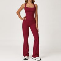 Yoga Set 2 Pieces Workout Outfits Women Clothes Fitness Sportswear Gym Tracksuit High Waist Leggings Sports Bra Athletic Wear