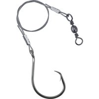 5pcs Circle Hooks Rigs Octopus Circle Hooks with Leaders Stainless Steel Wire Leaders Catfish Hook Rig Surf Fishing Rig Bass