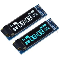 0.91 Inch OLED I2C Display Module SSD1306 128x32 Blue White for Arduino Raspberry Pi ESP32 STM32 Mini Screen TFT Alternative