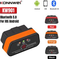 2026 New KONNWEI KW901 ELM327 V1.5 Bluetooth5.0 Car Auto OBD2 Scanner Android/IOS Car Diagnostic Tool Code Reader pk Vgate ICAR2