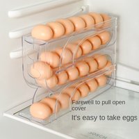 New Large Capacity Automatic Egg Roller 3 Layer / 4 Layer Kitchen Dedicated Egg Roller Rack Household Space Saving Egg Organiser