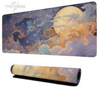 Mouse Pad Gamer Moon And Sea Starry Night XL Mousepad XXL Mechanical Keyboard Pad Natural Rubber Carpet Soft Computer Table Mat