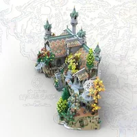 Rivendell Extension House And Mountain Base Architecture Moc Building Blocks Model Assembly Toys Festival Christmas Gifts