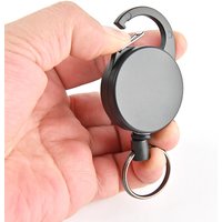 High Strength Steel Wire Pull Keyring Tag Card Holder Retractable Reel Zinc Alloy ABS Plastic ID Badge Holders Stationery