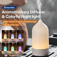 KINSCOTER New Aroma Diffuser 120ml Portable Silent Air Humidifier Colorful Night Light Essential Oil Diffuser for Room Home