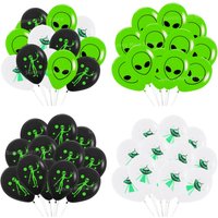12Pcs Alien Space UFO 12-Inch Latex Balloons Set for Baby Shower Boy Girl Birthday Party Decorations Kids Gift