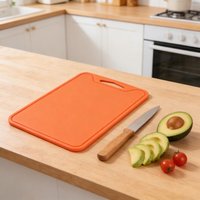 Food Grade Silicone Cutting Board Antibacterial Flexible Chopping Mat with Juice Groove for Cut Meat Fruit Vegetable Non-Slip