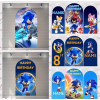 Blue Lightning Hero Arched Theme Customized Children Birthday Party Decoration Banner Provided Portrait Photography Studio Props