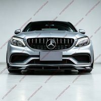 Frontstoßstangenlippe für Mercedes Benz C-Klasse W205 S205 C63 C63s AMG 2015-2021 Splitter Spoiler Diffusor ABS Hochglanz Schwarz Karosserie-Kit