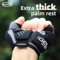 Fahrradhandschuhe mit halben Fingern, stoßfest, mit dickem GEL-Silikon, atmungsaktiv, rutschfest, für MTB, Rennrad, Radfahren, Schnellverschluss-Handschuhe