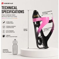 KOCEVLO Colorful Carbon Fiber Bicycle Bottle Cage Ultralight MTB Road Bike Water Bottle Holder One-Piece Cycling Accessories