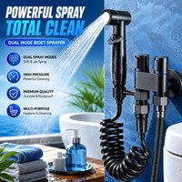 Toilet Bidet Faucet Handheld Spray Nozzle Dual Mode High Pressure Bathroom Cleaning Sprayer for Personal Hygiene Flush Wash