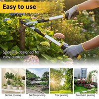 Extendable Anvil Lopper Anti-Slip Long Handle Branch Scissors Stretchable SK5 Steel Pruner For Gardening Bonsai Plants Farm
