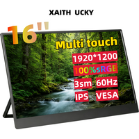 16-Inch Portable Touch Monitor, 1200P HDR 16:10, Non-Touch Optional, External Second Screen for Xbox, PS4/5, Switch, Phone, PC,