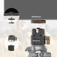 Mini Ball Head Metal Tripod Ballhead with 1/4" Threaded Hole 360° Swivel 125° Tilt Mount Adapter for Compact DSLR Mirrorless